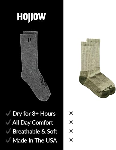 Miniatura 5 de HOLLOW Alpaca Crew Socks for Men and Women, Running, Hiking, Outdoors, Designed for Comfort and Performance