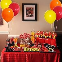 Vista 5 de TONIFUL Red Mouse Suministros para Fiesta de 2º Cumpleaños Centros de Mesa - Diseño Temático de Ratón Rojo y Madera Resistente para Recuerdos