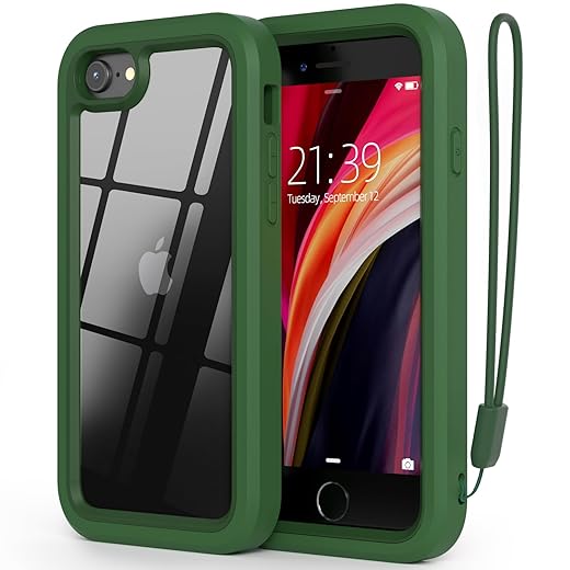 WXR for iPhone SE case 2022/2020,iPhone 8/7/6S/6 case,Soft Silicone Bumper & Crystal Clear Hard PC Back and Inner,3in1 Heavy Dropproof Case for iPhone SE 3rd/2nd 4.7 inch. (Black)