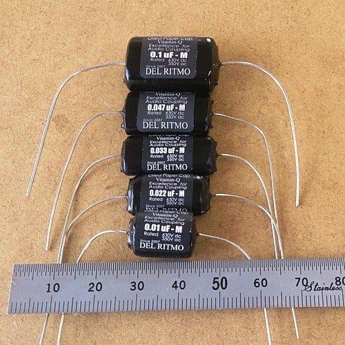 Amazon _ DEL RITMO Black candy ビタミンQオイルペーパーコンデンサ (0.022uF) _ エレキギターボット・コンデンサ _ 楽器・音響機器