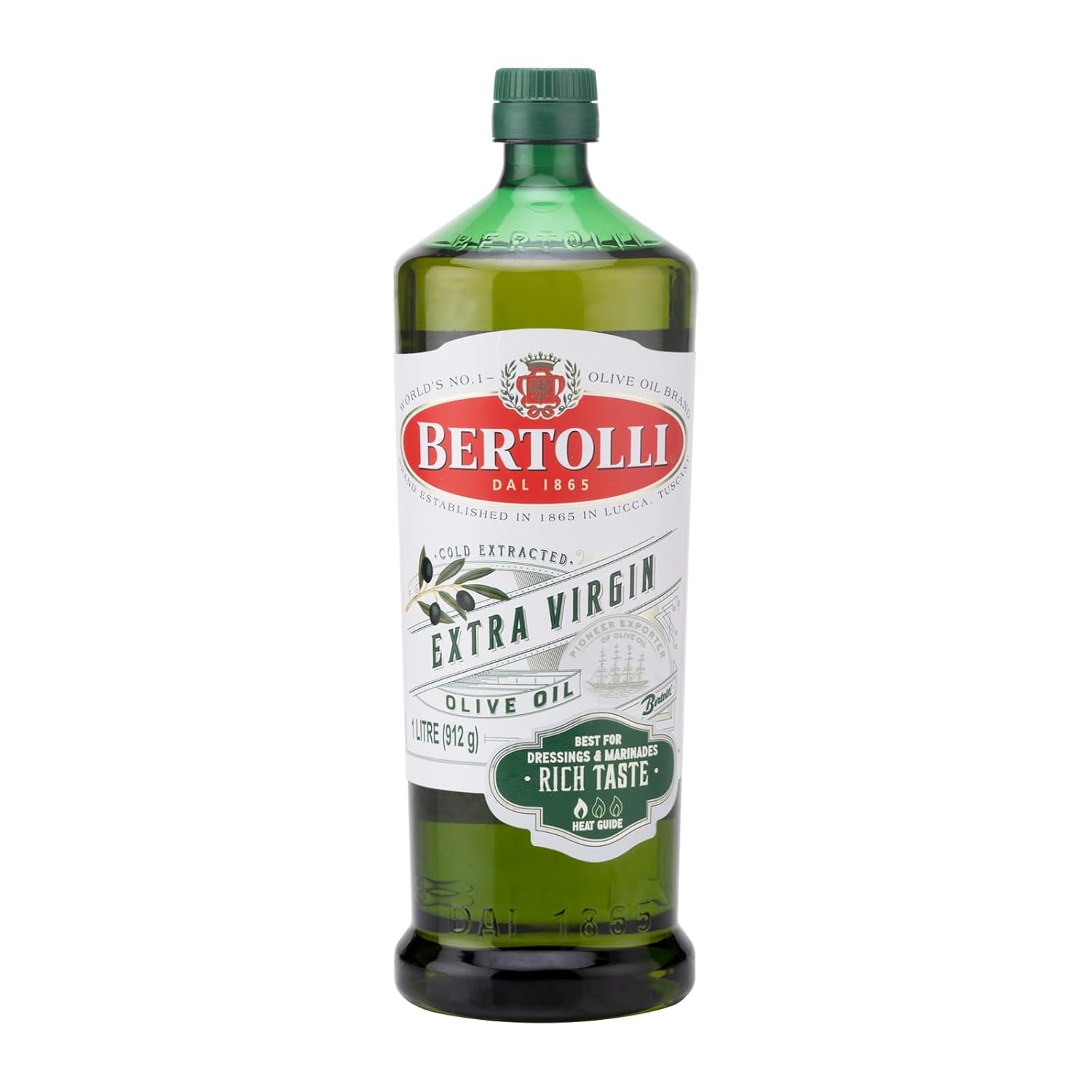 Bertolli Extra Virgin Olive Oil, 1L – Pure Olive Oil, Healthy Cooking Oil