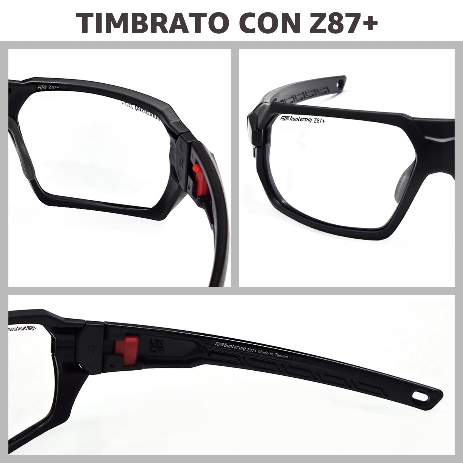 HTS HUNTERSKY Safety Glasses ANSI Z87.1 Anti Fog Scratch Resistant Clear Shooting