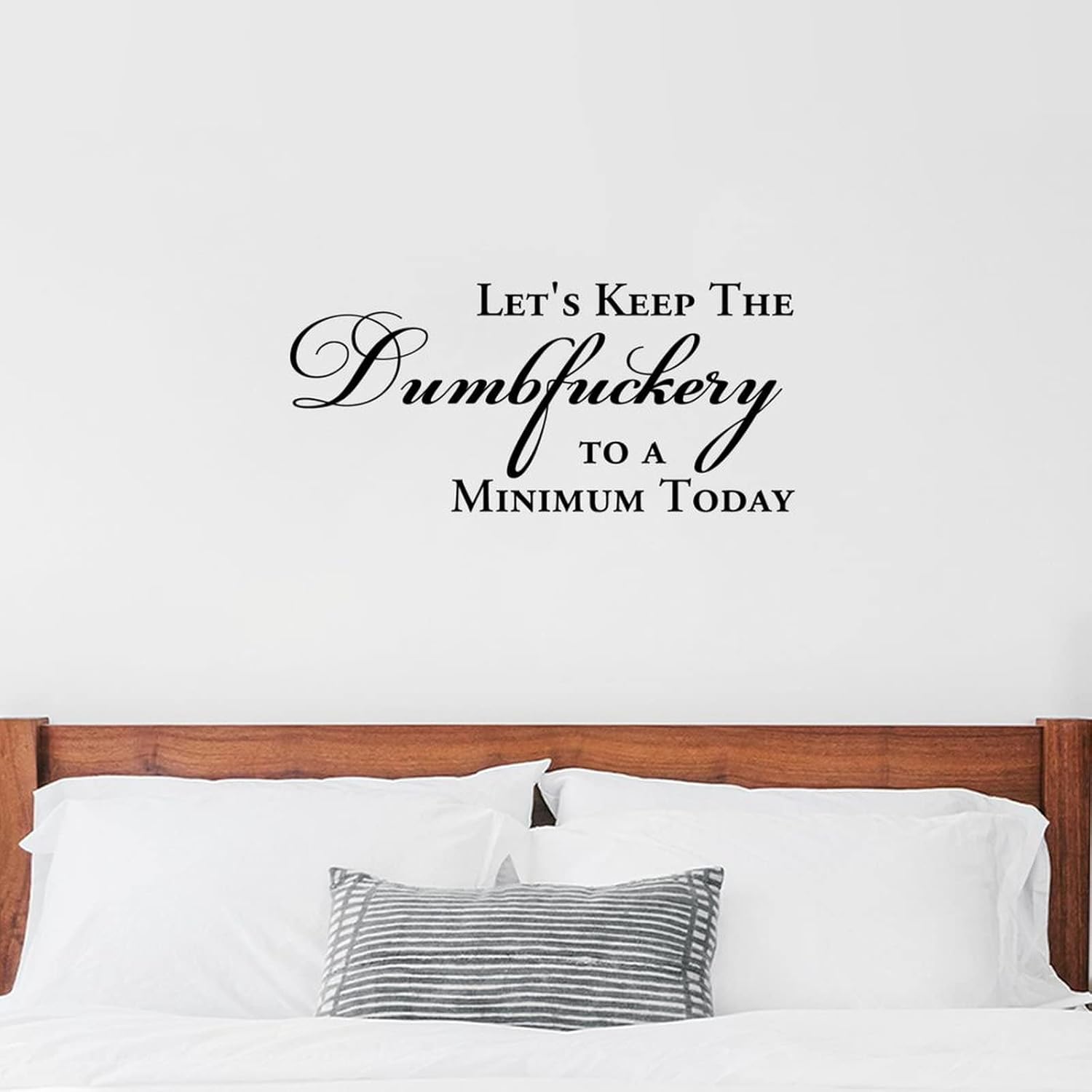 Walls Decals Let's Keep The Dumbfuckery to A Minimum Today