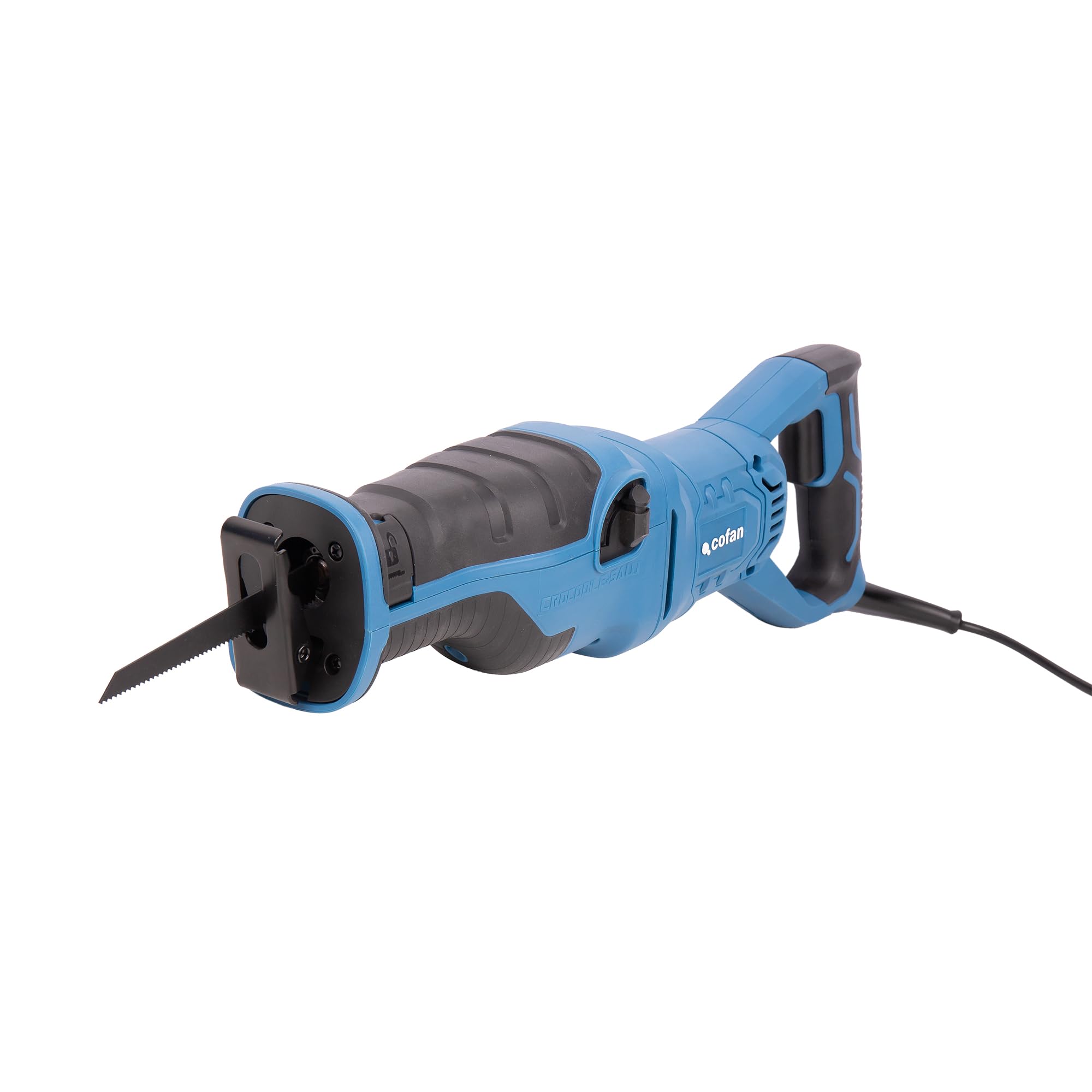 Cofan Sierra de sable con cable 1200 W, velocidad 2800 rpm, 30 mm, corte recto + 3 acciones pendulares, cambio de hoja sin herramientas, velocidad variable, 1 hoja de sierra incluida