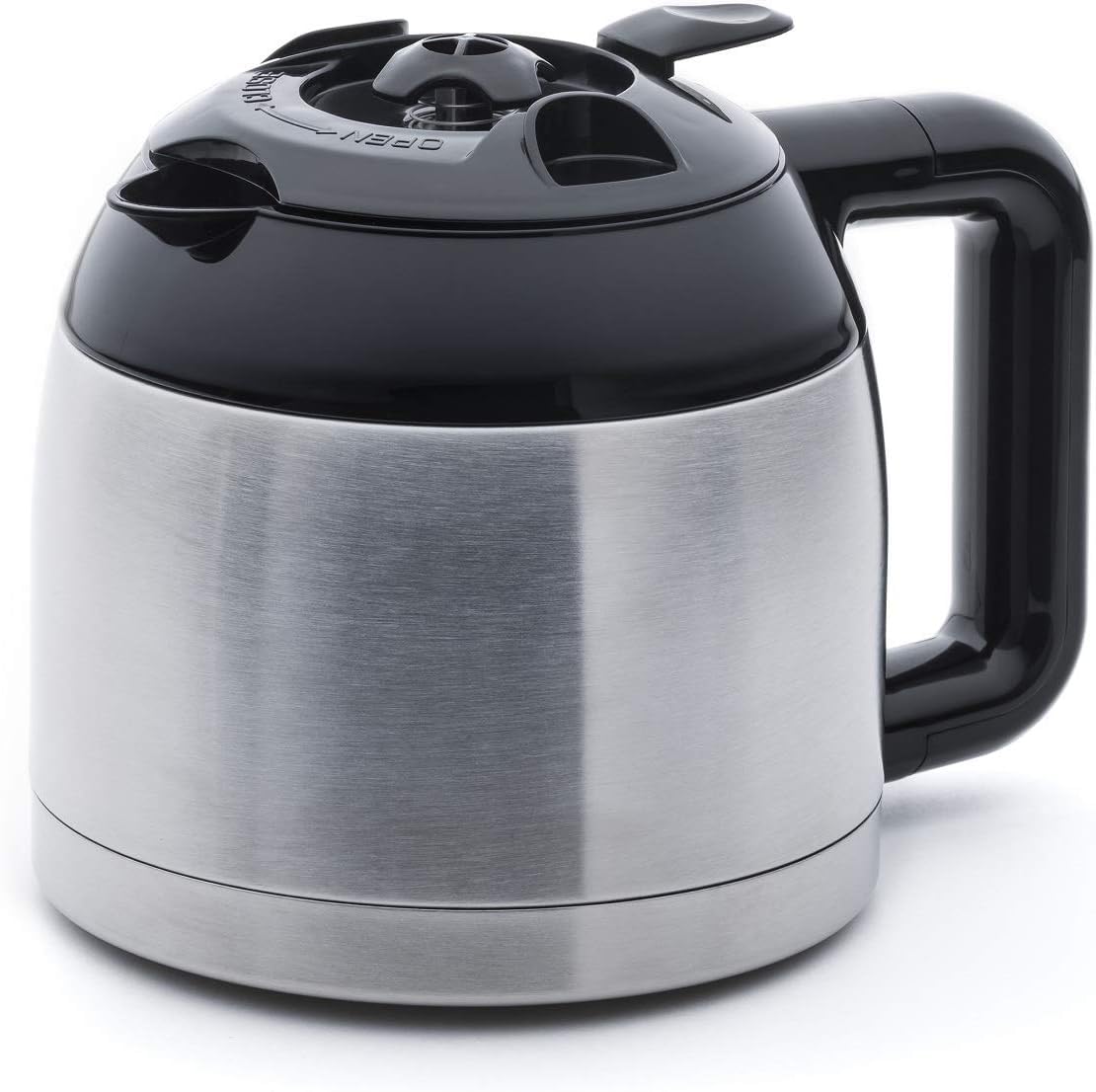 Senya cafetière électrique programmable Inox Hot Coffee, verseuse isotherme en acier inoxydable, fonction sélecteur d’arôme, maintien au chaud, 1,2L, 800W & NYA Verseuse isotherme pour vos Cafetières