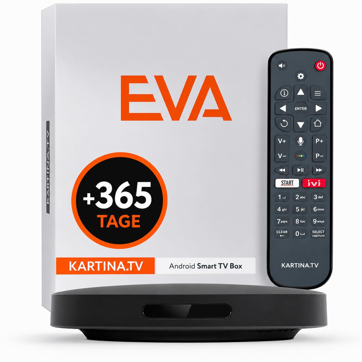 Original Kartina Eva Receiver inkl. 365 Tage Kartina.TV Nutzung | Kein Vertrag | Offizieller Kartina.TV Shop