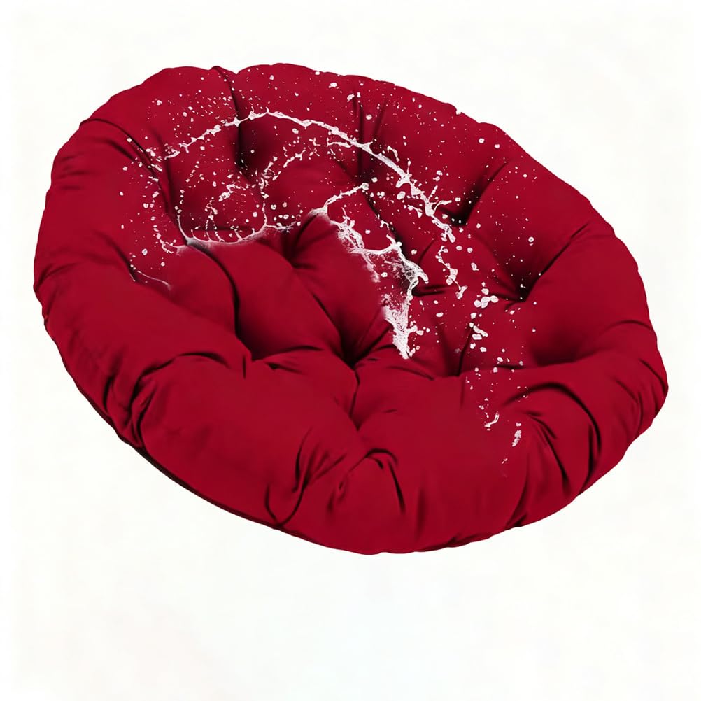 SVFOEBJM WaterproofCushion for Indoor/OutdoorSoft Egg Chair Cushion for Garden & BalconyBurgundy110 x 110 cmDurable & Stylish Seating Accessory