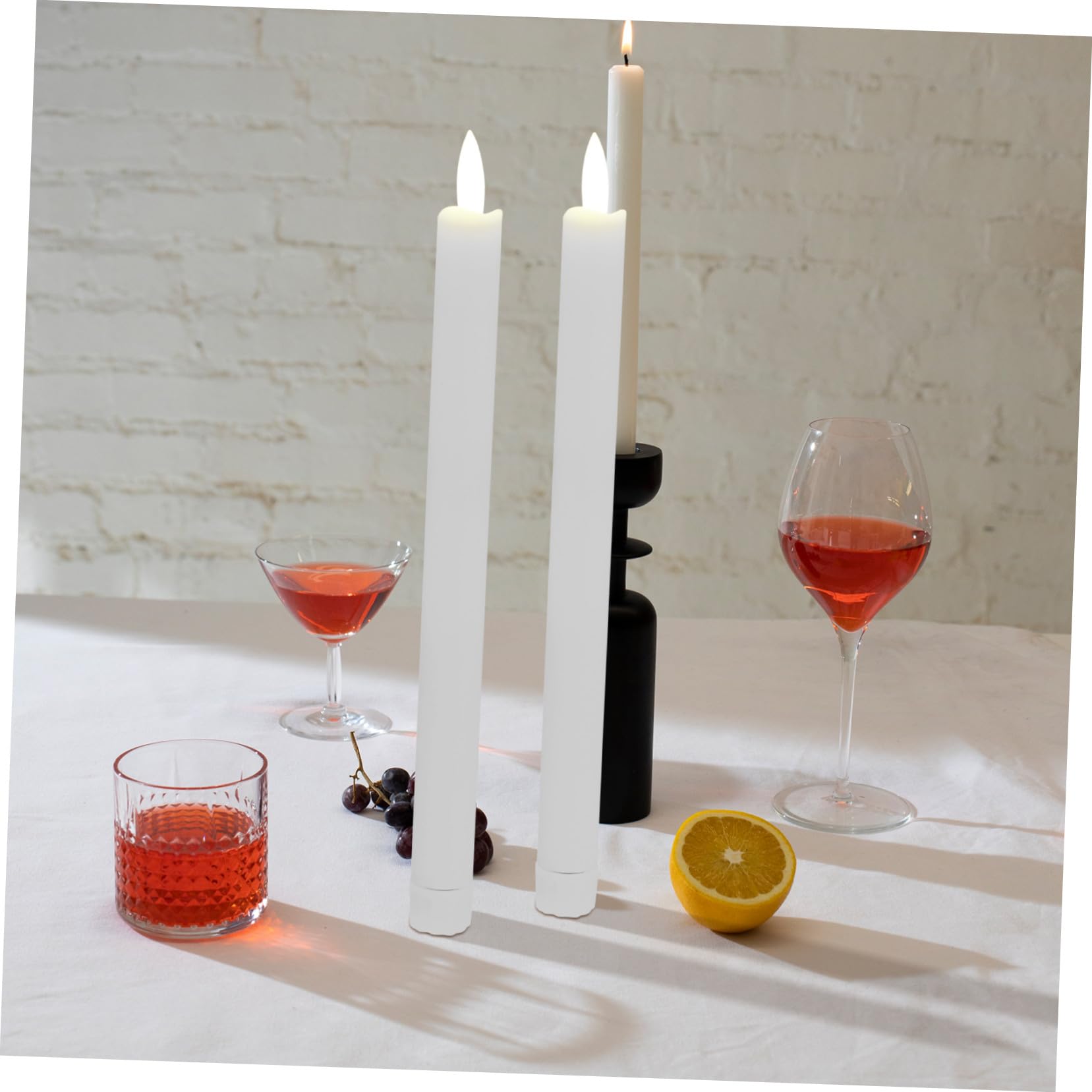 Artibetter Candele LED Elettroniche senza Fiamma 6 Pezzi con Telecomando | Bianco, Design Realistico, Pp, Batteria a Bottone Inclusa, per Tavolo e Festività