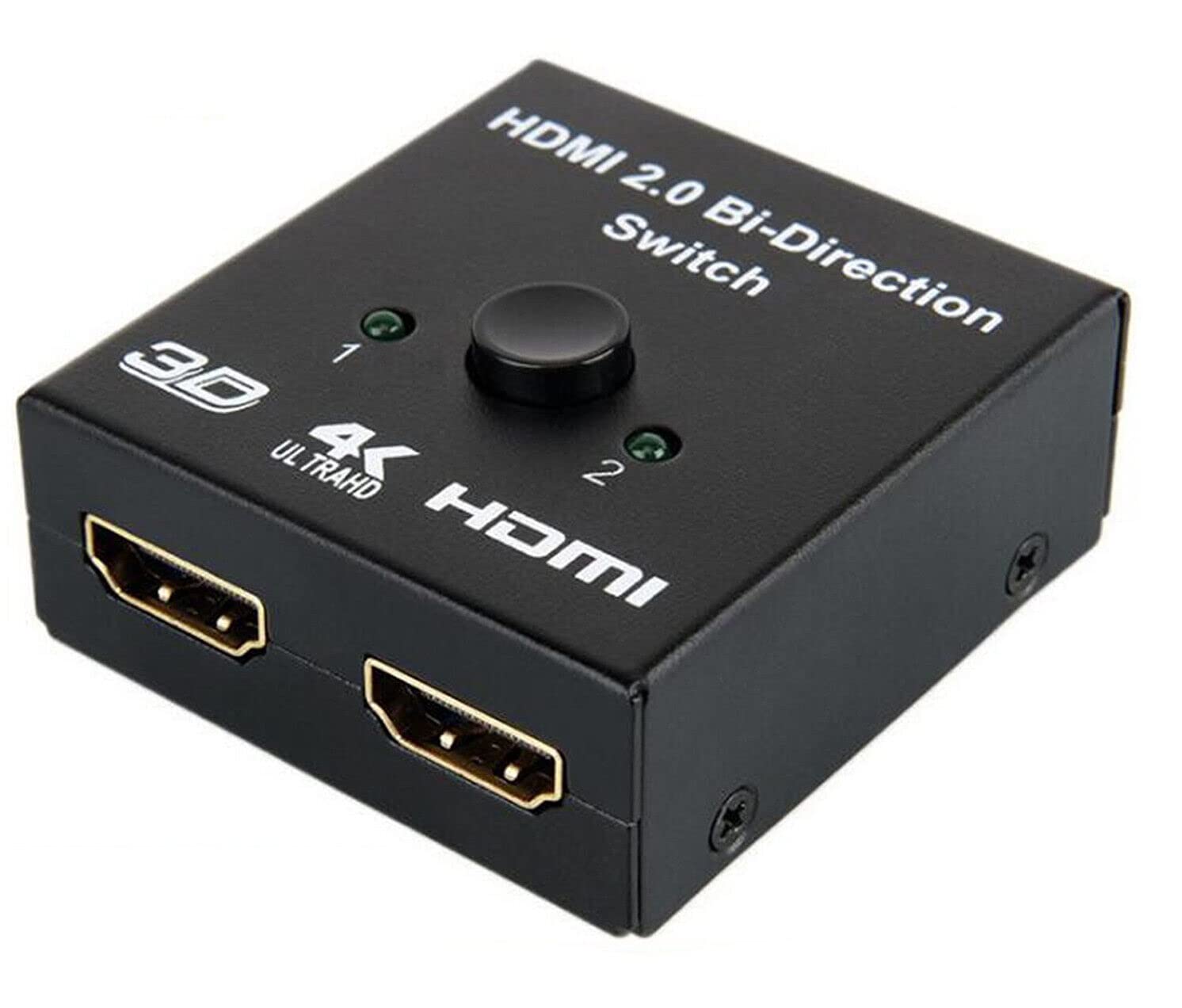 Hdmi Switch Splitter 4K 3D, FDBV - Switcher 2 in 1 Out, HDMI Splitter 1 in 2 Out, Bi-Directional Switch Support 4K 3D HDR for Xbox PS5/4/3 Blu-Ray Player Fire Stick Roku HDTV