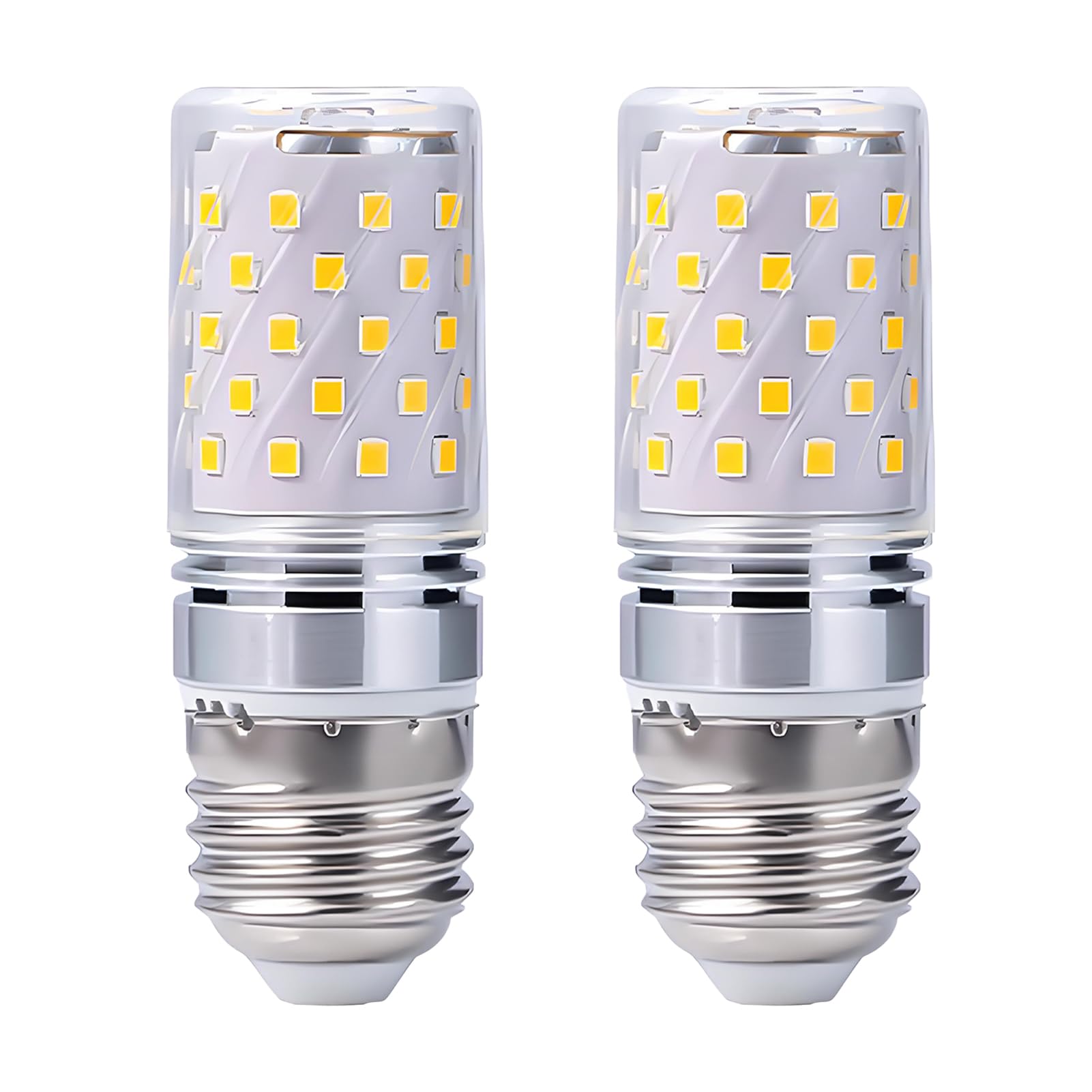 kclkda 12W E27 LED Corn Screw Bulbs,Durable Large Screw Corn Light Bulbs Super Bright 1200lm 6000K White E27 LED Corn Light Bulb 360° Beam Angle Non-Dimmable for Home Lighting Pack of 2