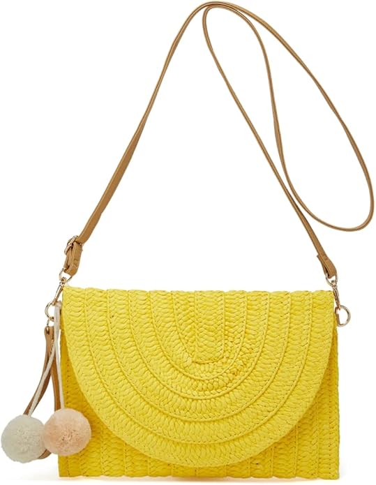 Borsa a Tracolla in Paglia Pochette Di Paglia Da Donna