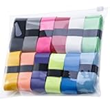 12 Pieces Tennis Racket Grip Tape, Badminton Racket Overgrip, Absorbent Non Slip Overgrip Replacement for Tennis, Badminton, Squash, Padel Rackets