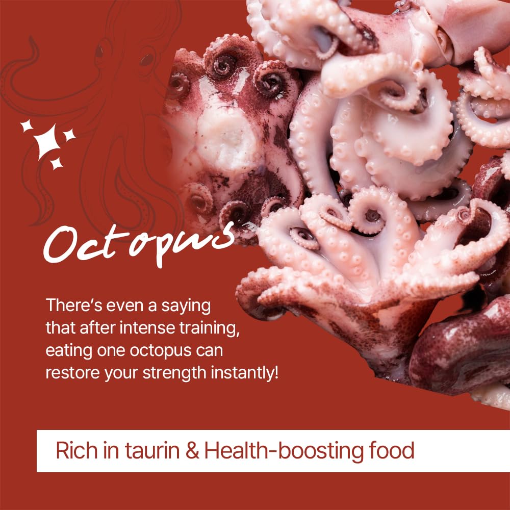 BarunJungdam Octopus Jeotgal | Korean Seasoned Baby Octopus | Spicy Fermented Seafood | Savory & Chewy Texture | Traditional Side Dish | 8.8oz (250g)