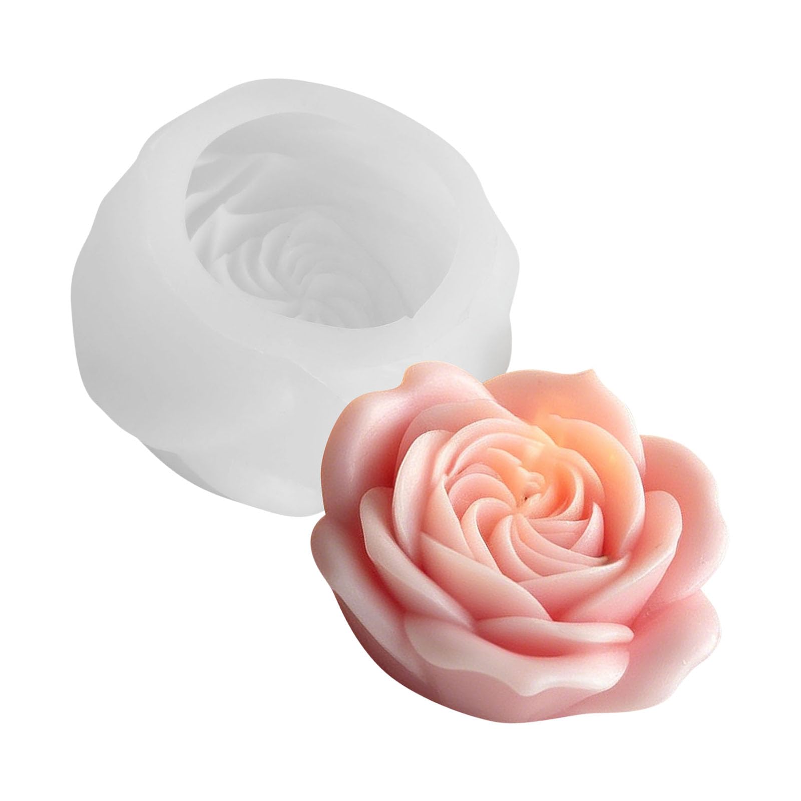 Zxfdsfdbnm 3D Austin Rose Flower Silicone Cake Molds Food Grade Silicone for Resin Casting Soap Chocolate Making Home Decoration Rose Cake Cast