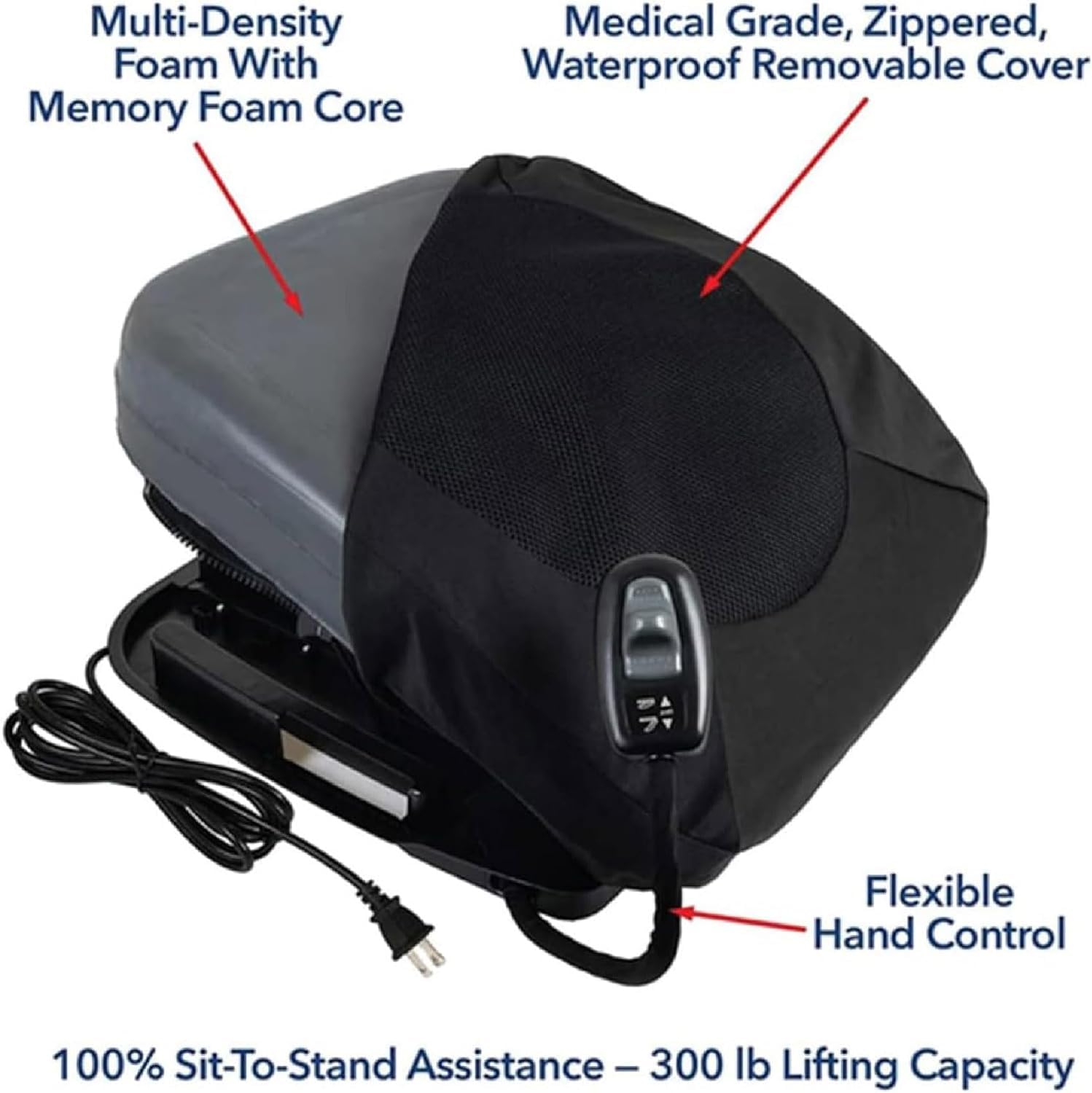 Coussin Releveur SièGe Daide Uplift éLectrique Portable pour Fauteuil Soutien Canapé Personnes âGéEs Dispositif D'Assistance