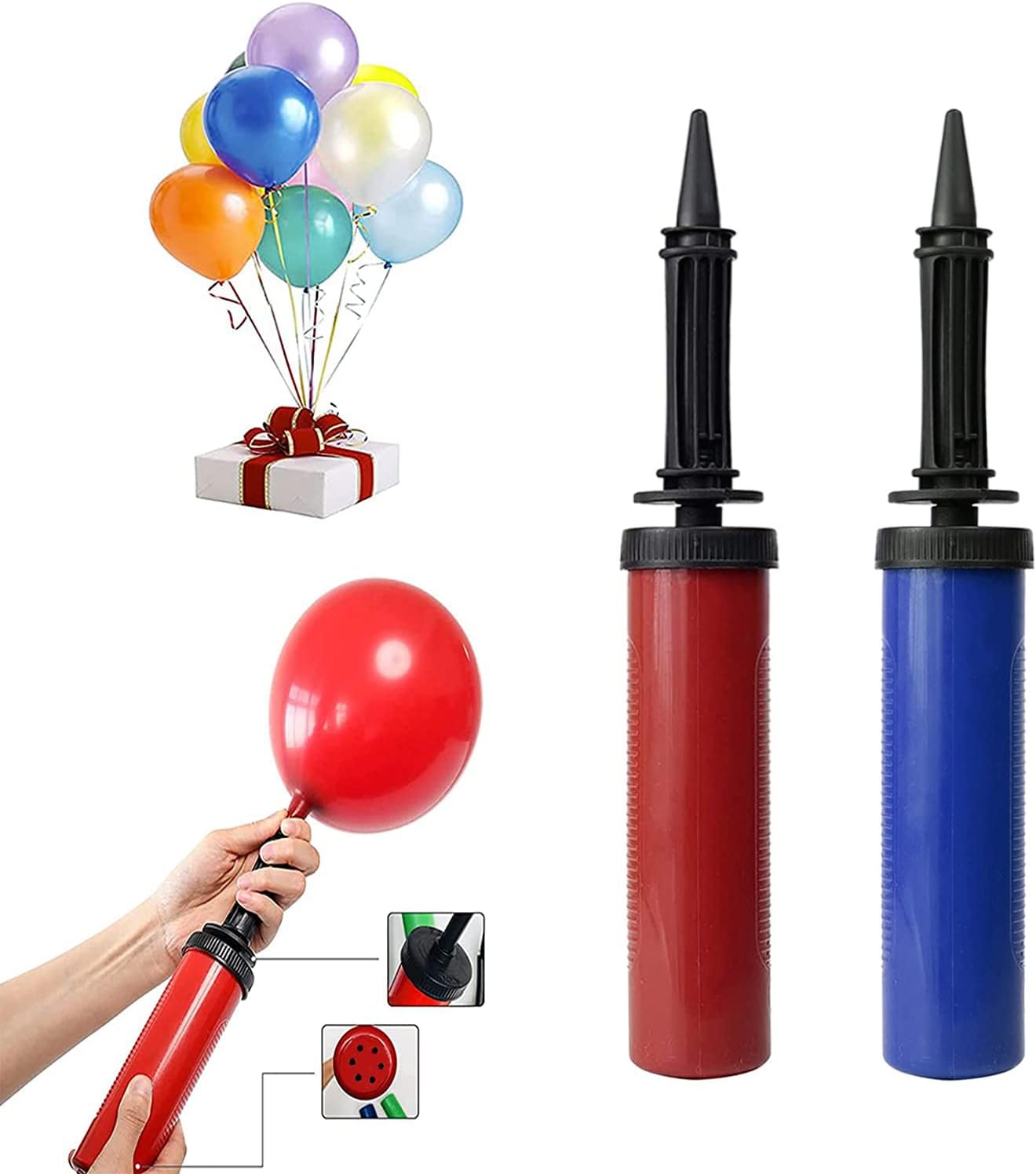 Party Hour Air Pump for Foil Balloon Inflatable Toy and Other Accessories Wedding Party Ballon Air Pumper (Silver Metallic Balloon)