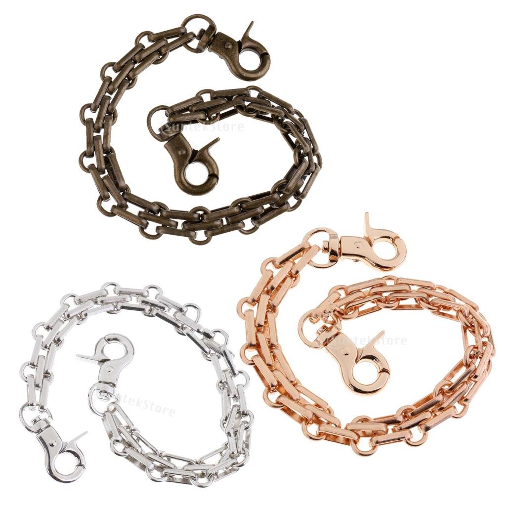 Lot De 3 Sangles Métalliques Fines Pour Sac à Main 7 Mm - Chaînes De Qualité Luxe, Robuste Et Brillante