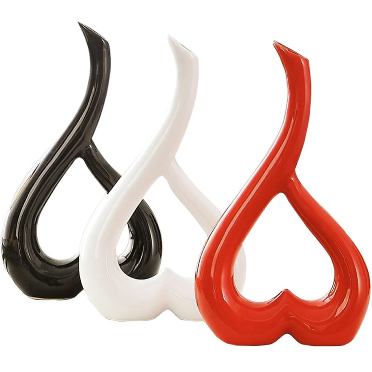 Décoration maison concise et élégante en céramique noire mate haut de gamme