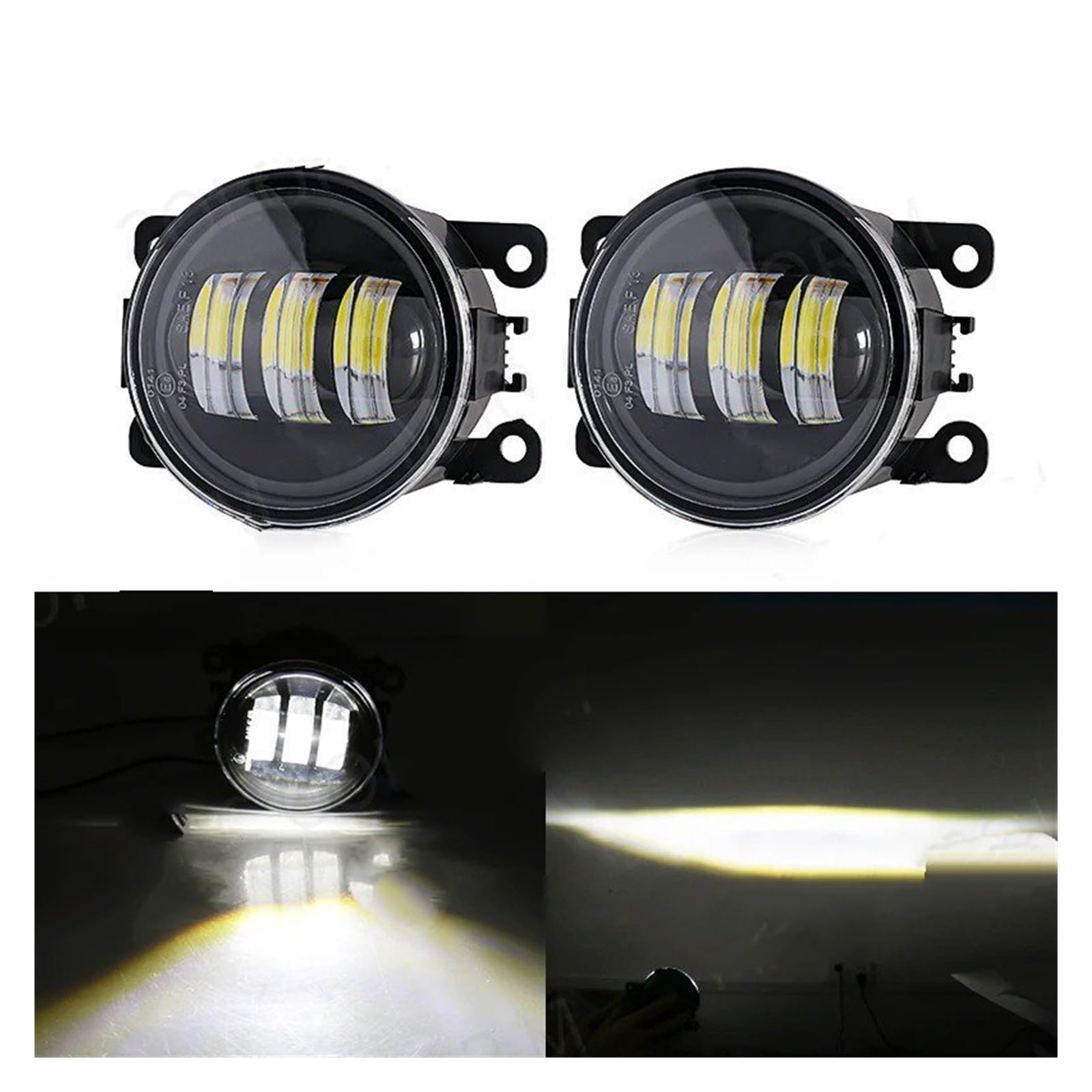 Luz Antiniebla LED Para Mitsubishi Para L200 Para Outlander Para Grandis Para Galant Para Pajero Para Colt Para Triton Lámpara 8000LM 30W 12V Luces Antiniebla Luz Niebla(P-White)