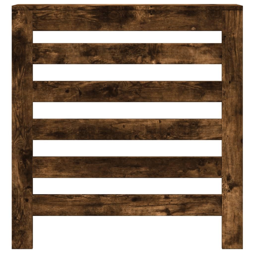 Mangloder Heizkörperverkleidung Räuchereiche aus Holzwerkstoff, 78 x 20 x 82 cm, Latten-Design, dekorative Abdeckung mit Ablage für Wohnzimmer, Wandhalterung zur sicheren Montage