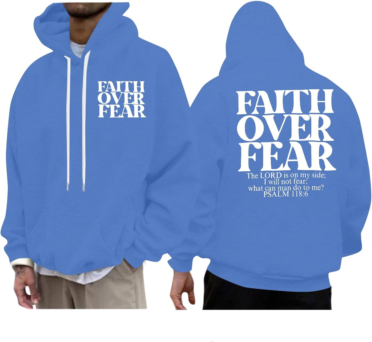 Christian Hoodies for Men Faith Cross Sweatshirts Jesus Hoodie Bible Religious Pullover Christian Gifts for Men