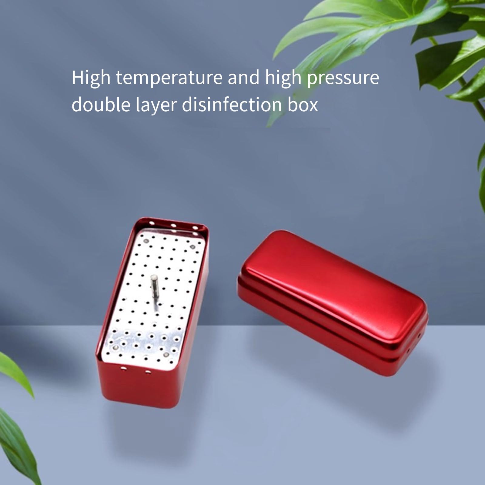 Boîte de rangement pour fraises dentaires en alliage d'aluminium 72 trous adaptée pour la gestion de l'hygiène dentaire