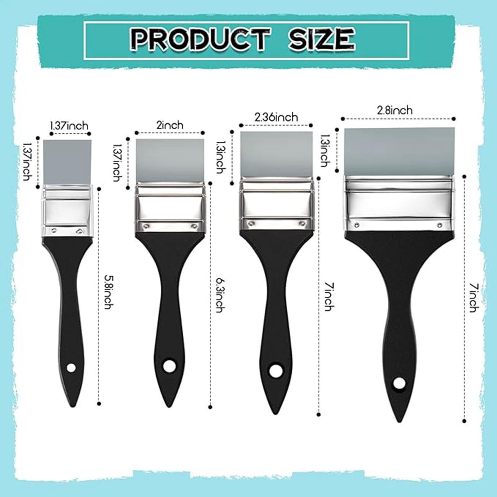 3 Piezas Pinceles para Pintura Acrílica Pincel de Silicona Herramienta de Moldeado para Pintar Reutilizable para Técnicas de Acuarela Aceite y, 1.5 Pulgadas 2 Pulgadas 2.5 Pulgadas 3 Pulgadas