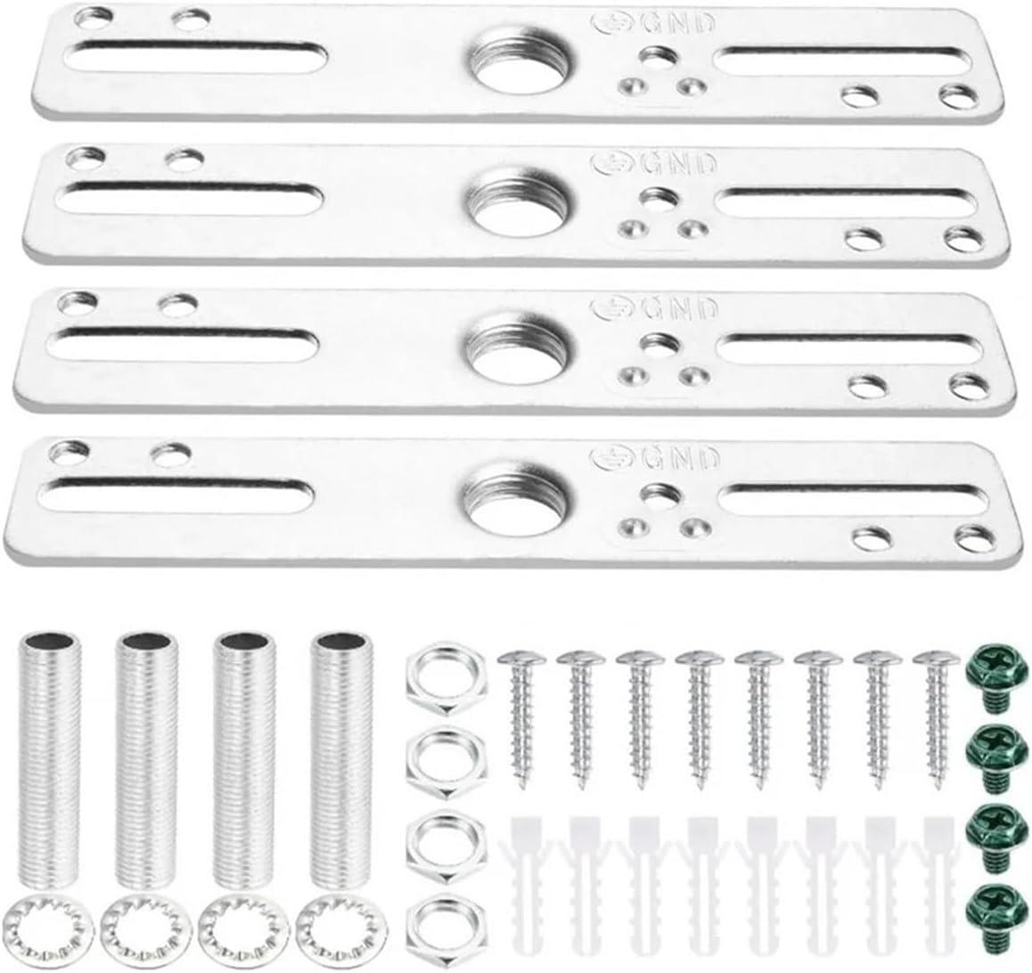 Light Fixture Mounting Bracket 4pcs Ceiling Light Fixture Mounting Bracket Kit Universal Lamp Crossbar Hardware Set Chandelier & Wall Lights