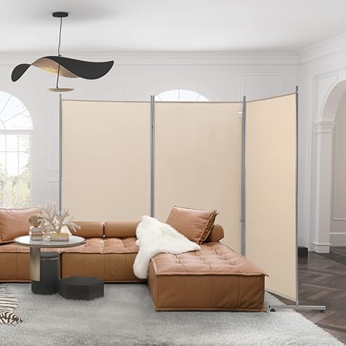 Miniatura 3 de Divisor de habitación de privacidad de 3 paneles, divisor de pared de 4 pies para exterioresinteriores y pantallas de privacidad plegables para