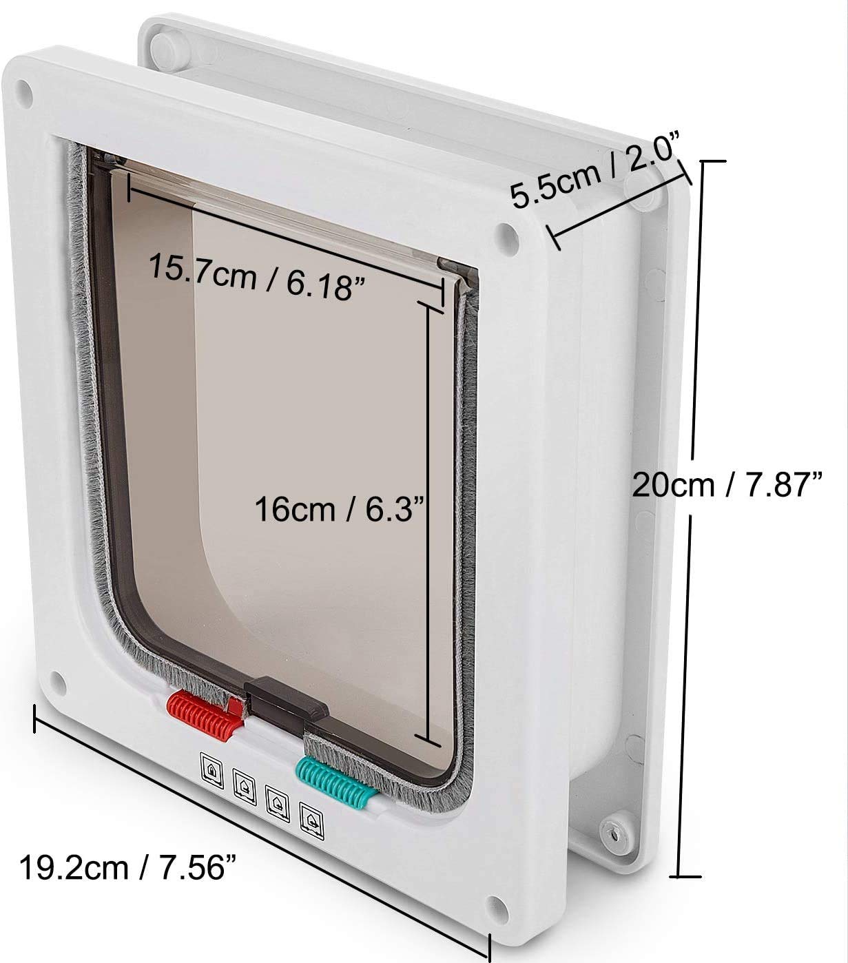 Buy Vikano Large Cat Door, 4 Way Locking Cat Flap Door for Interior
