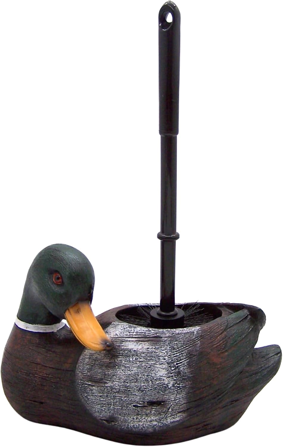 Duck Toilet Brush Holder, Freestanding Bathroom Decoration, Rustic Cabin Décor, 9.5 Inches