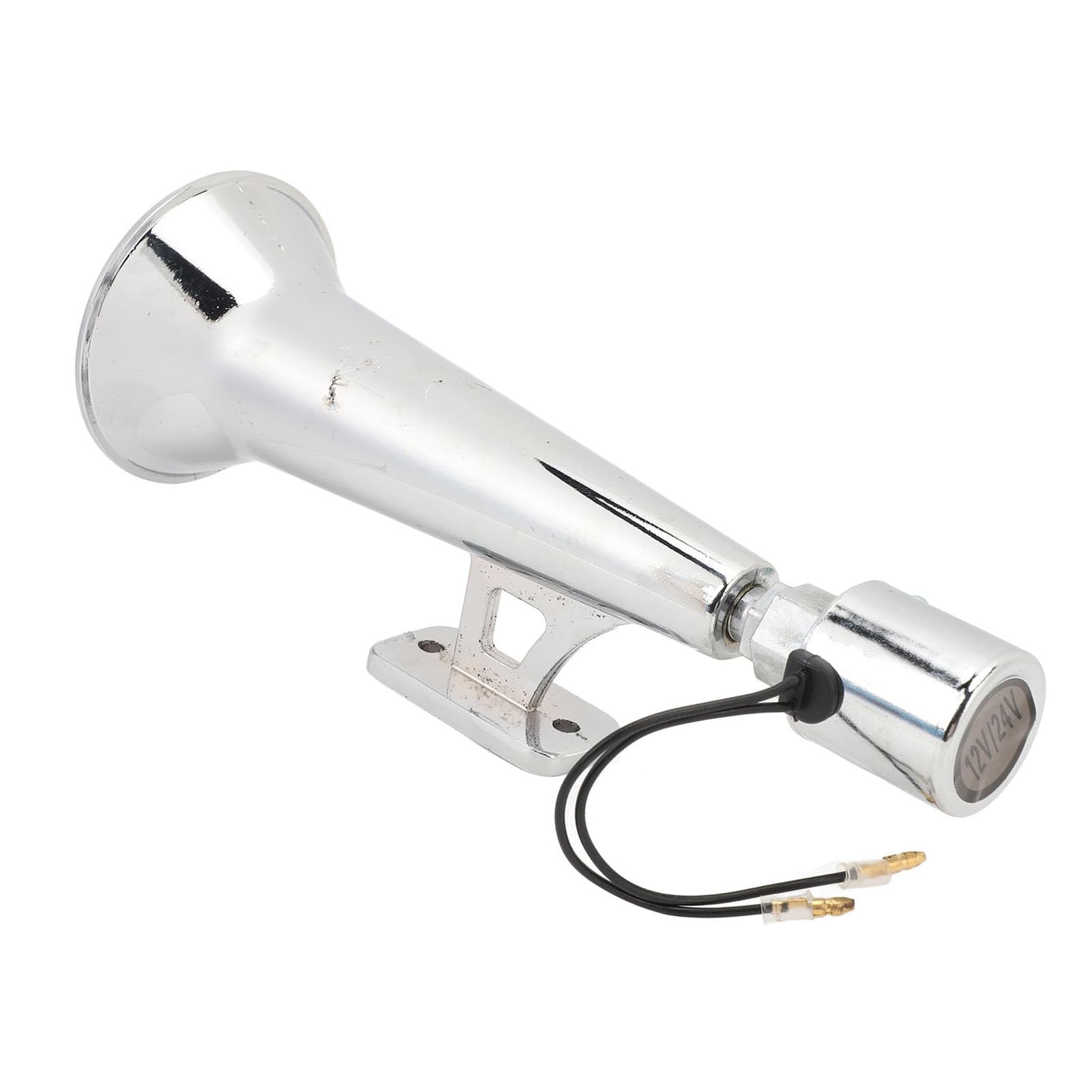 Tromba d'aria forte universale da 150 dB, fischio del treno in metallo in acciaio inossidabile argento per 12V 24V DC auto camion SUV moto barca yacht RV Bus
