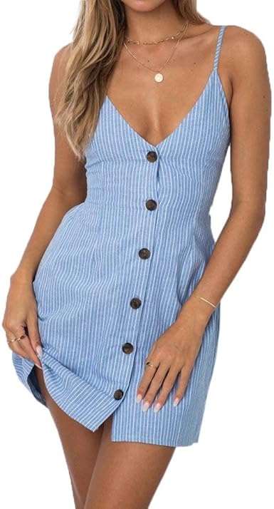 button up spaghetti strap dress