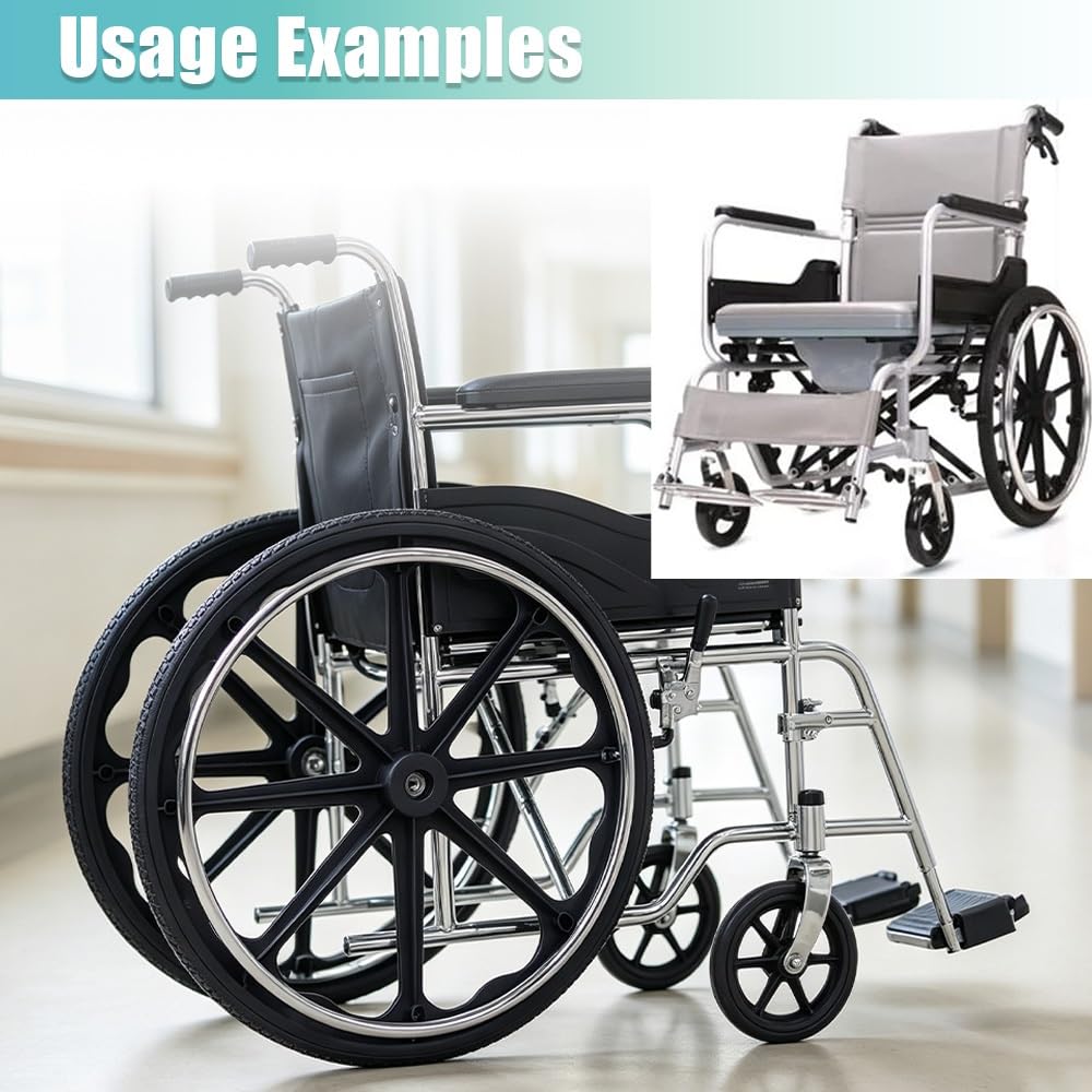 24 Pulgadas Ruedas Trasera De Recambio Para Silla De Ruedas, Ruedas Giratorias Con Rodamiento, Accesorios Manuales, No Neumáticos