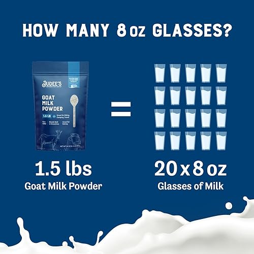 Vista 21 de Judee's - Leche de cabra en polvo de 11 onzas, mezcla bien en batidos e ideal para hornear, conveniente para viajes, senderismo y campamento, sin