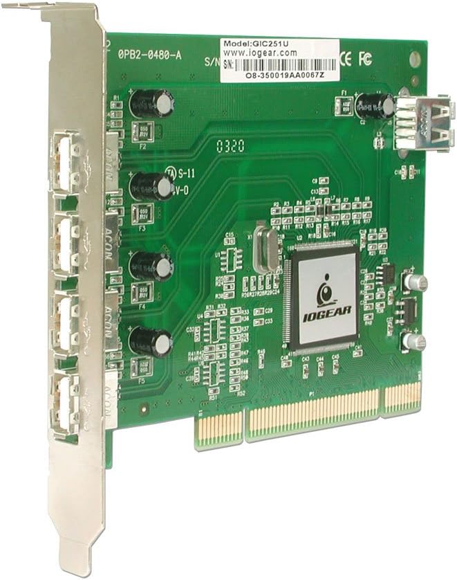 IOGEAR 5-Port Hi-Speed USB 2.0 PCI Card GIC251U