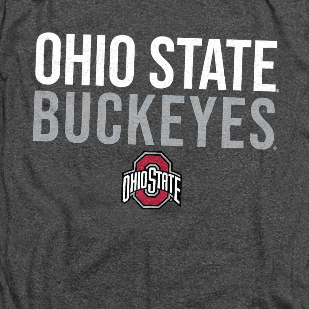 The Ohio State University Official Stacked Unisex Adult T Shirt - Image 2