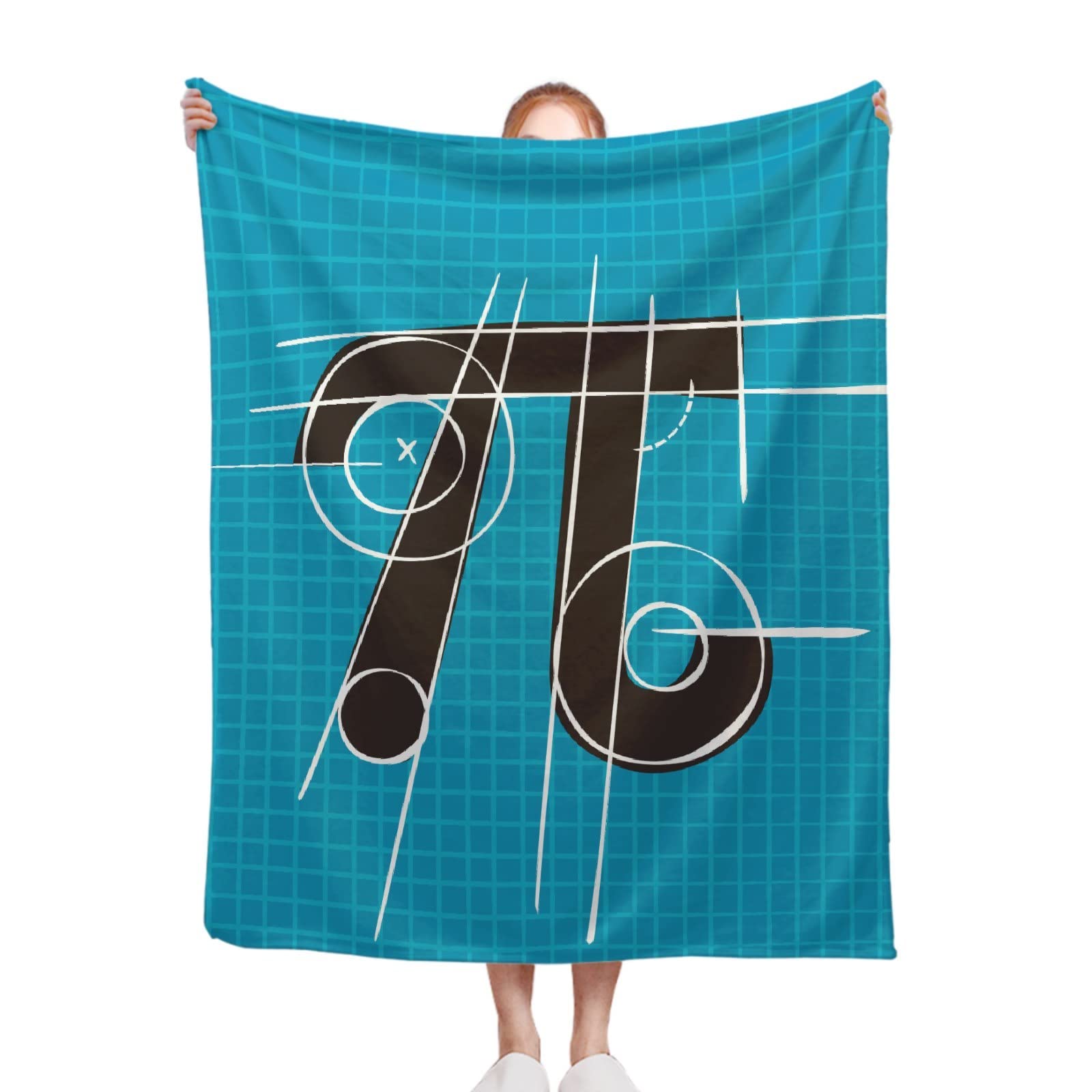 Math Pi Π Blanket, Math Teacher Gift 40 x 50 Inch Throw Lightweight Super Soft Cozy pi Day Decor Blankets for Couch Bed Sofa Chair — image 1