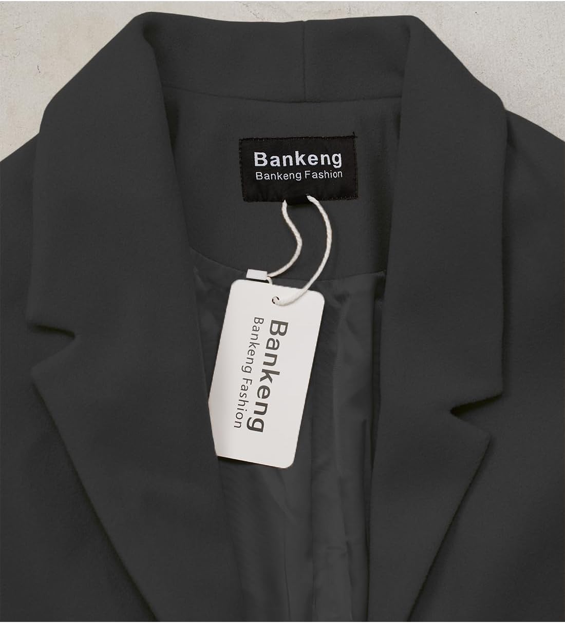 Bankeng Women Winter Wool Blend Camel Mid-Long Coat Notch Double-Breasted Lapel Jacket Outwear - Image 5