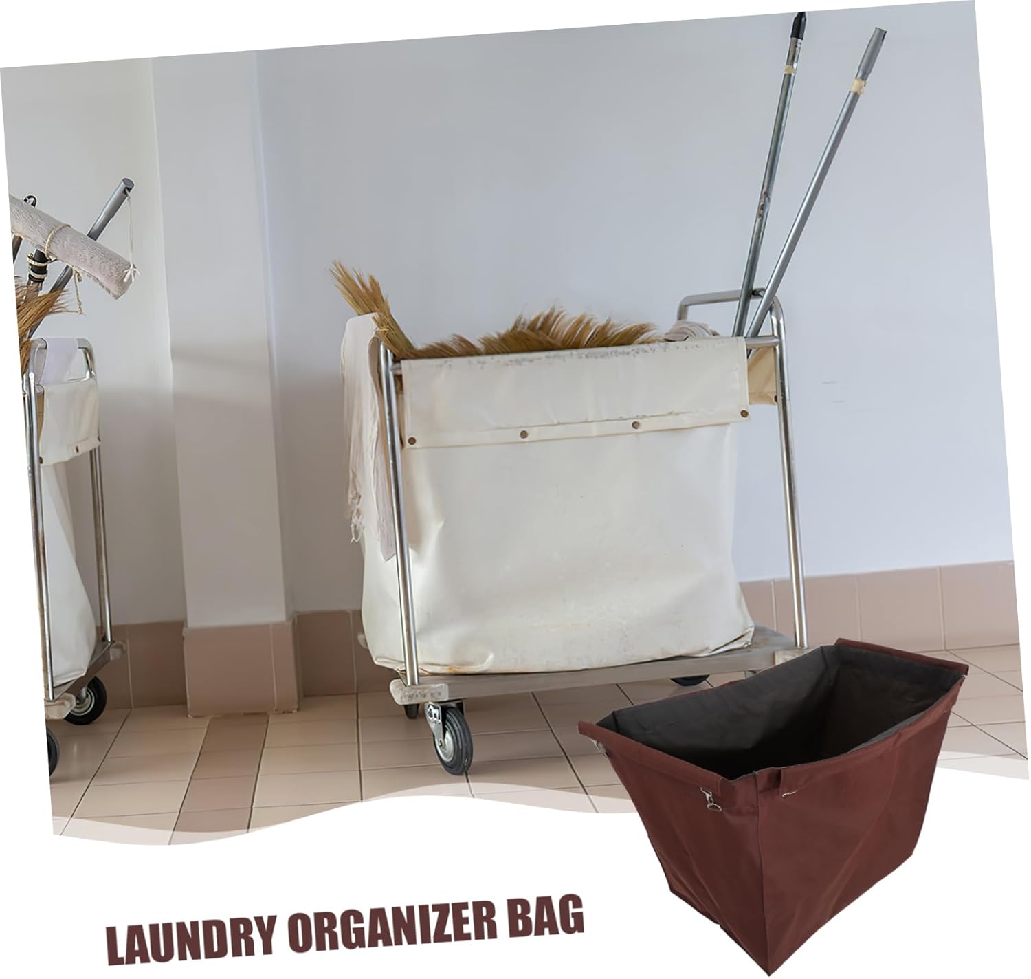 Oxford Cloth Laundry Organizer Replacement Bag for Housekeeping Carts Capacity Removable Liner Bag for Hotels and Hospitality Lightweight and Design