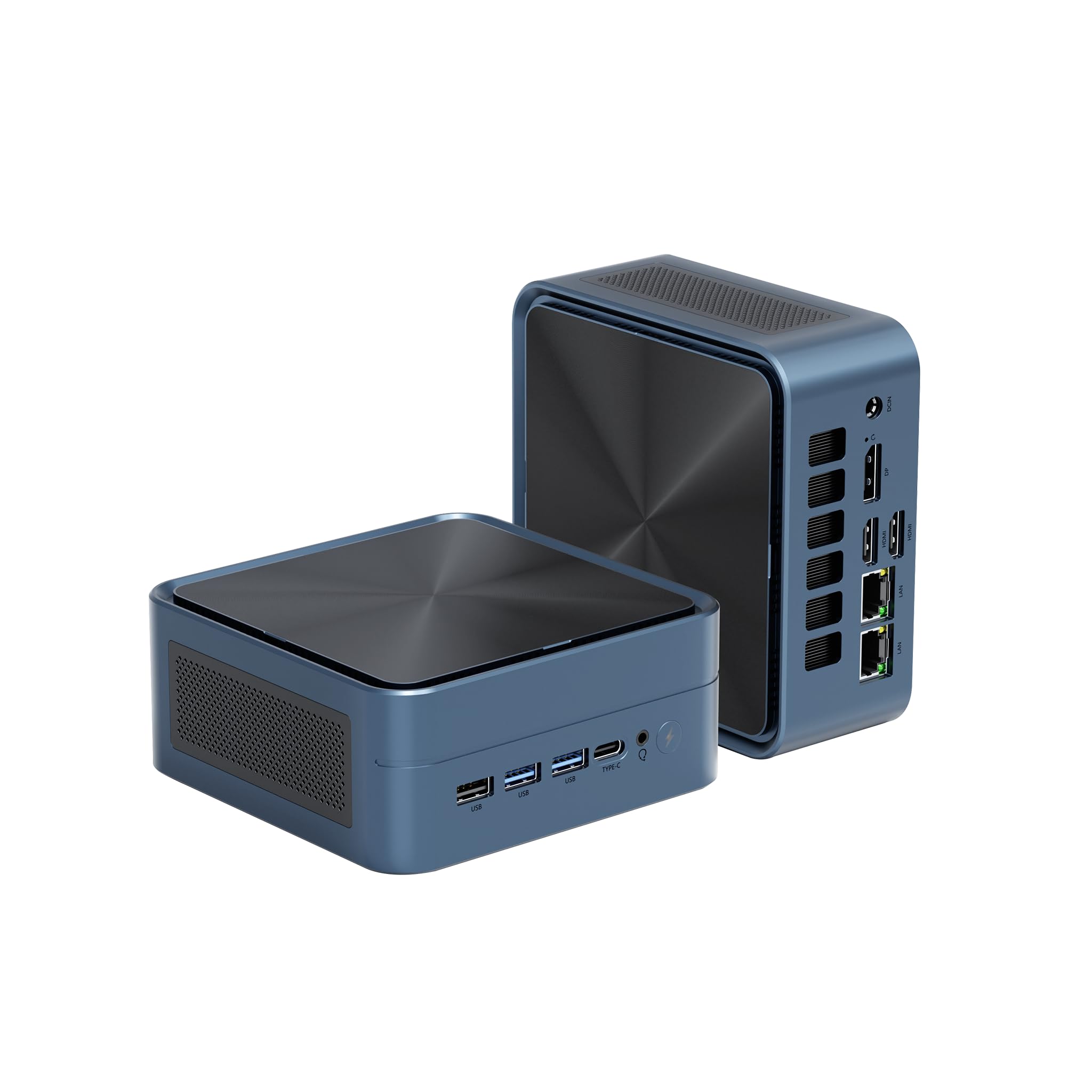 Mini PC Ryzen 7 6800H, 16GB LPDDR5 RAM, 512GB NVMe SSD für Büro und Home Office mit, Triple 4K über HDMI, DP und USB-C, Dual LAN, kompakter Mini Computer für Multimedia
