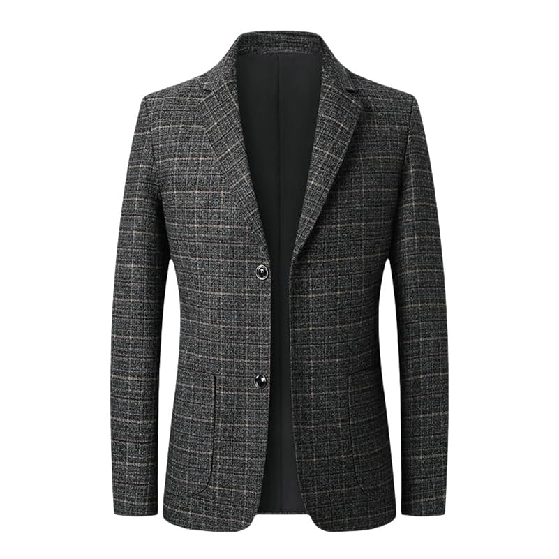 Blazer décontracté à carreaux homme veste ajustée légère et confortable