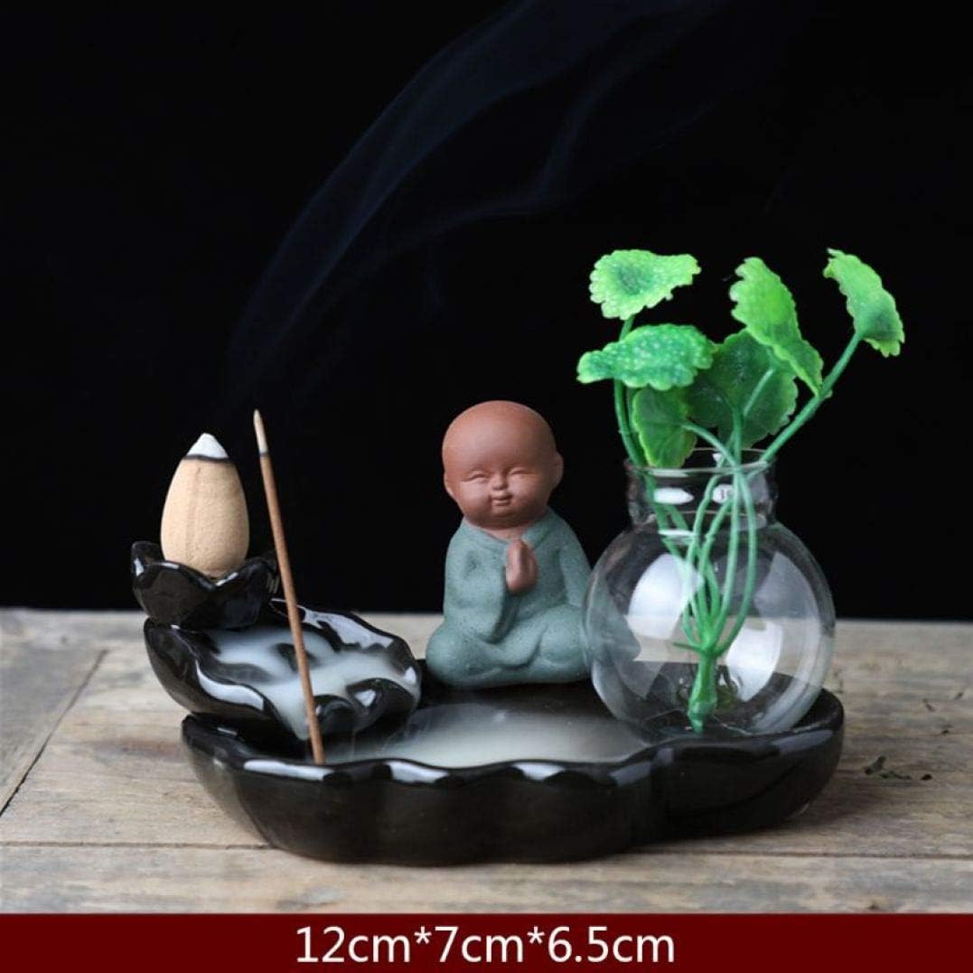 Incense Holder，Holder Coil Burner，Incense Stick Holder,Incense Burner ，Holder Burner，Incense Holder， Incense Holders Ceramic Hydroponic Plant Vase Incense Holder Creative Waterfall Backflow Incense Bu