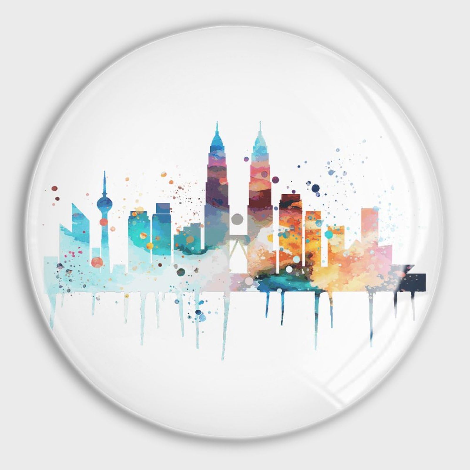 Aimants puissants en verre Skyline lot de 4 pour tableau et cuisine