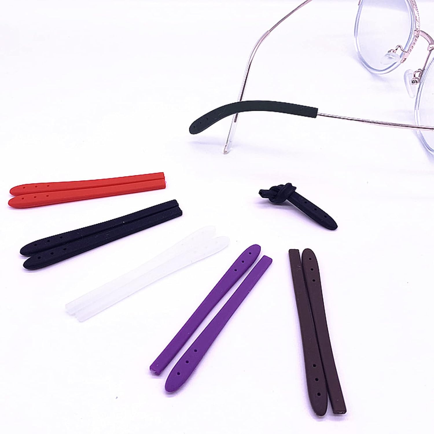 5 Pairs Eyeglass End Tips,Anti Slip Ear Hook,Eyeglasses Retainers