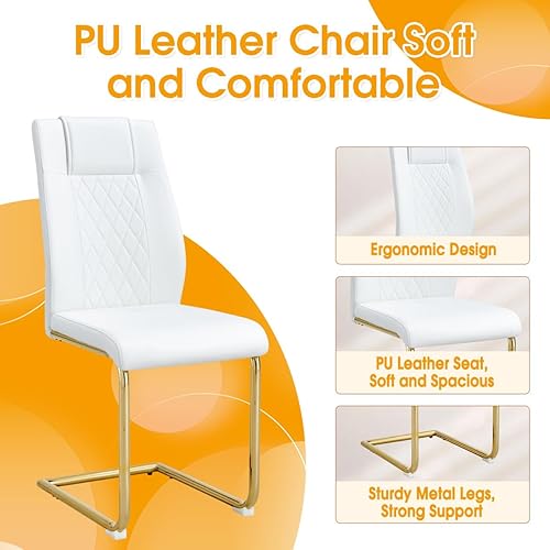 Miniatura 6 de Moderno juego de mesa de cocina y comedor, juego de 6 mesas y sillas con parte superior de mármol sintético, juego de mesa de cocina rectangular Oro