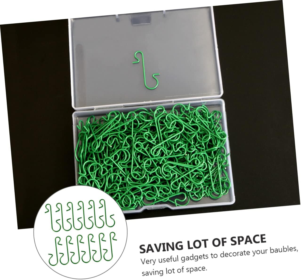 300pcs Shape Flower Hooks for Christmas Tree Decoration Plated Hanging Clips for Ornaments and Garlands for Holiday Home Decor