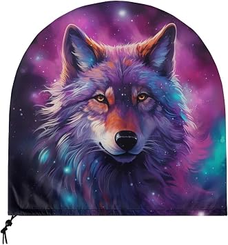 Upetstory Galaxy Wolf Fan Cover Industrial Floor Fan Covers Washable Pedestal Fan Dustproof Cover High Velocity Drum Fan Covers Heavy Duty Indoor Outdoor Floor Fan Cover