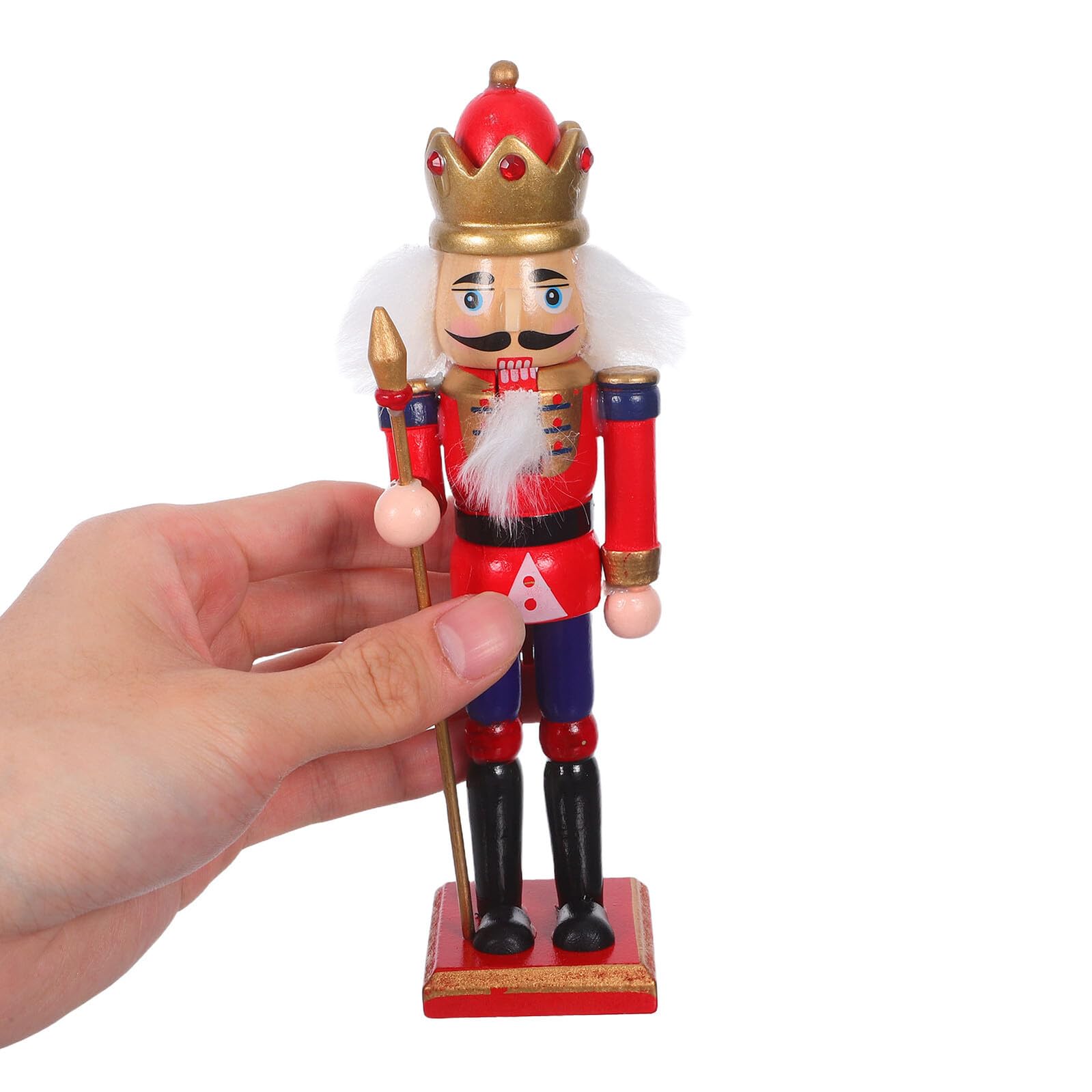 Angoily 4stücke Holz Nussknacker Figuren Weihnachten Deko Tischdeko Christbaum Ornamente Soldatenfiguren Hängend Walnuss Holzdekoration