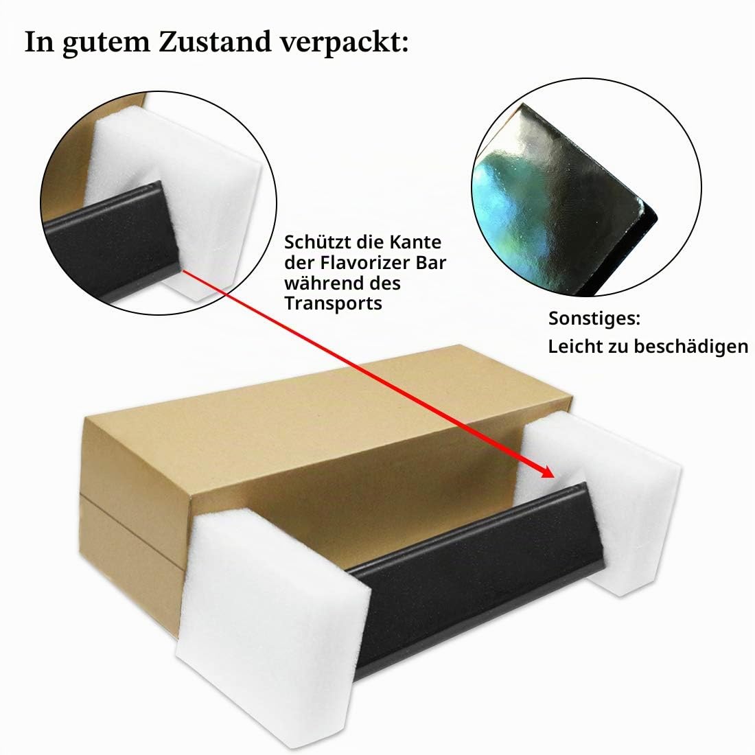 GFTIME 38,9CM Flavorizer Bar 7636 für Spirit E-310/320/330 (2013-Current), Spirit II E-310 S-310 Serie (mit vorderen Brennerknöpfen), Porzellanemaille Hitzeplatte Ersatzteile